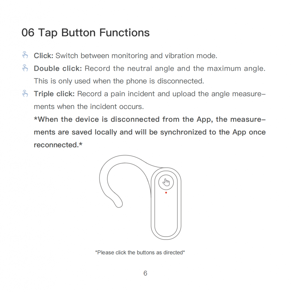 Tap Button Functions